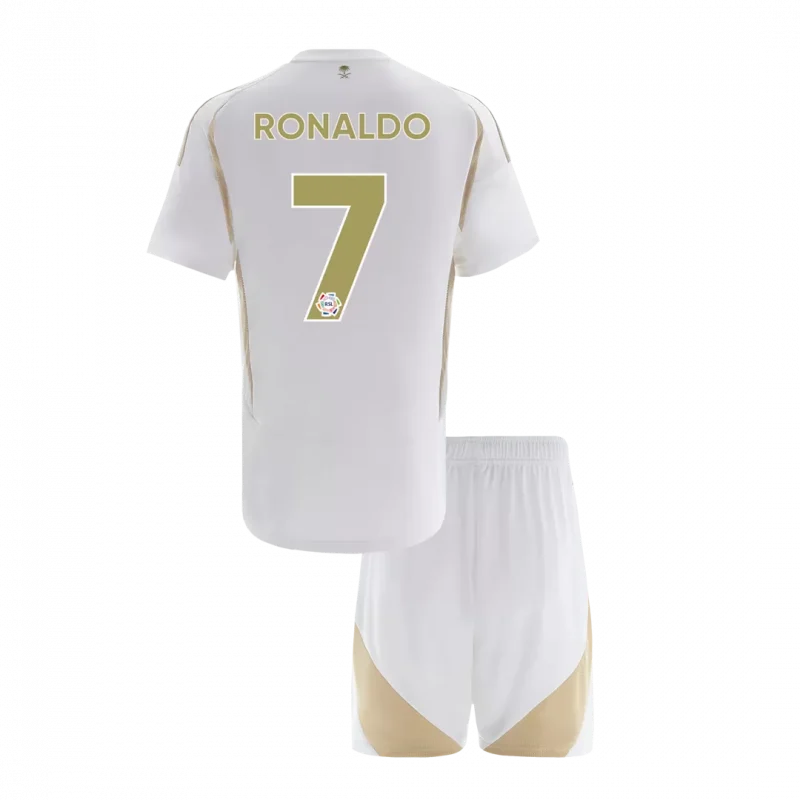 RONALDO #7 Al Nassr Third Away Kids Soccer Jerseys Kit