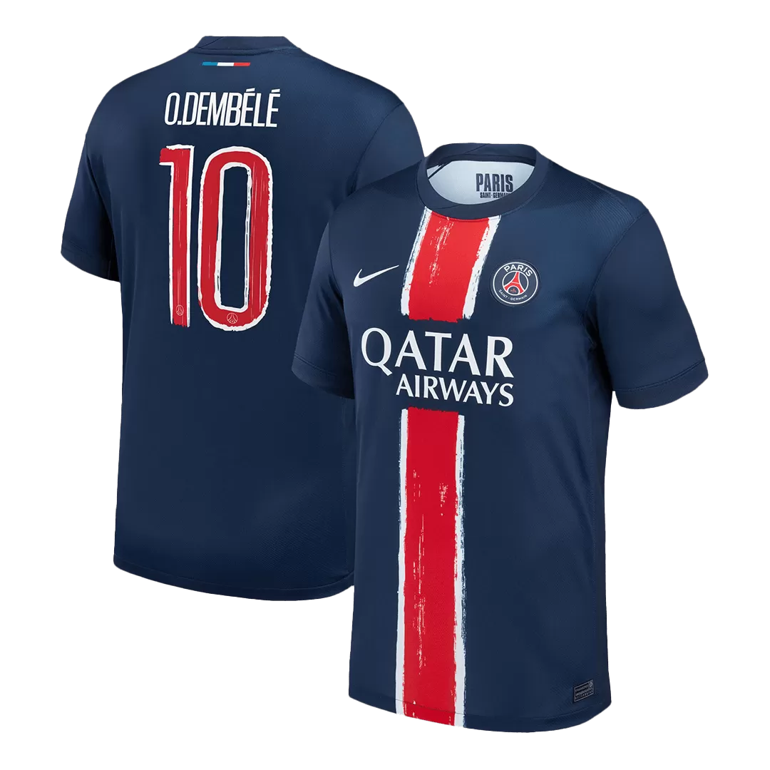O.DEMBÉLÉ #10 PSG Home Soccer Jersey -UCL
