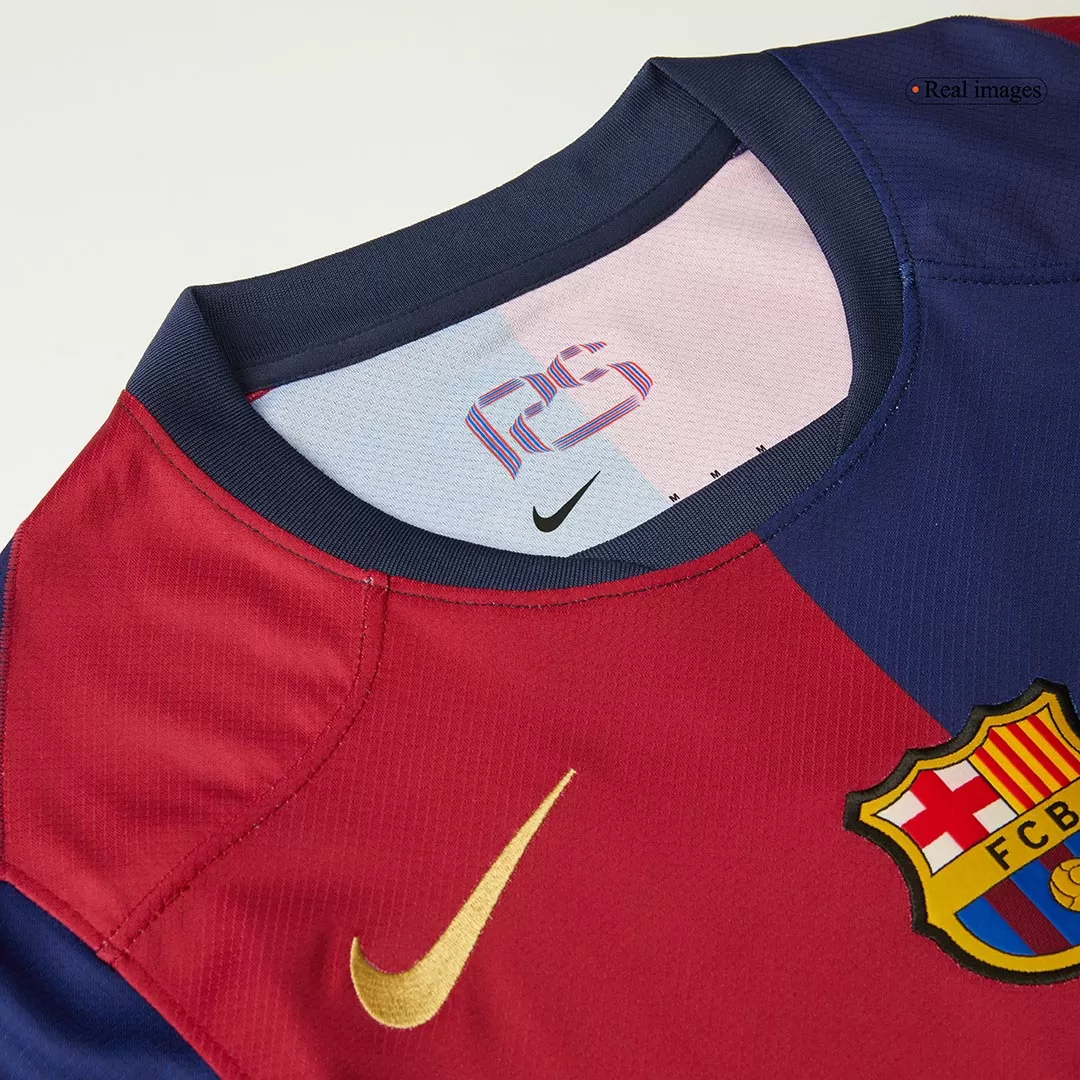 RAPHINHA #11 Barcelona Home Soccer Jersey - UCL(Spotify Logo Without Text) - Image 4