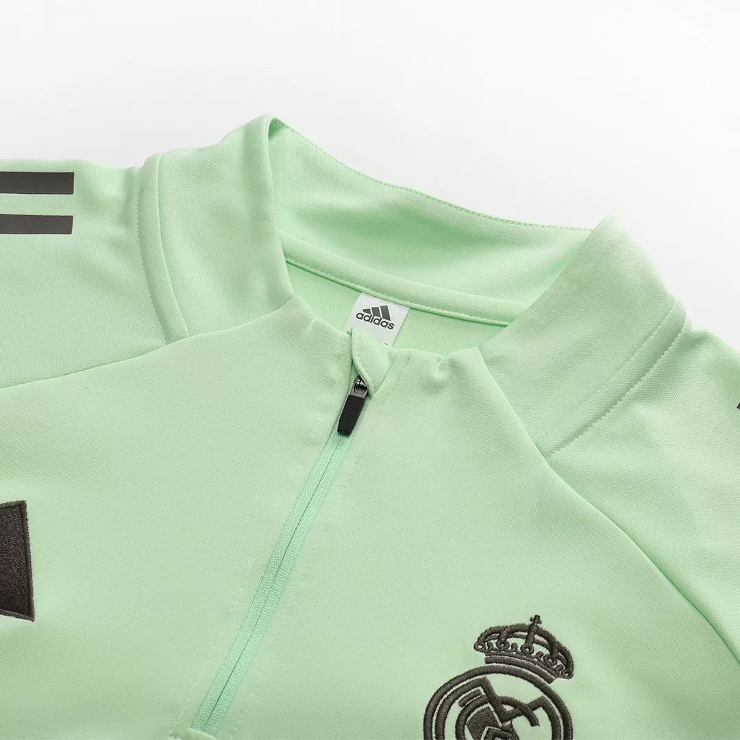 Real Madrid 1/4 Zip Tracksuit 2025/26 Kids Green - Image 5