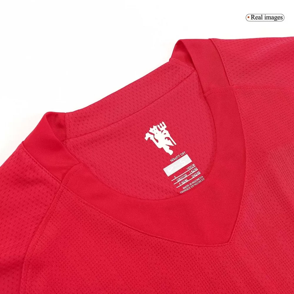 Vintage Soccer Jersey Manchester United Home Long Sleeve 2007/08 - Image 3