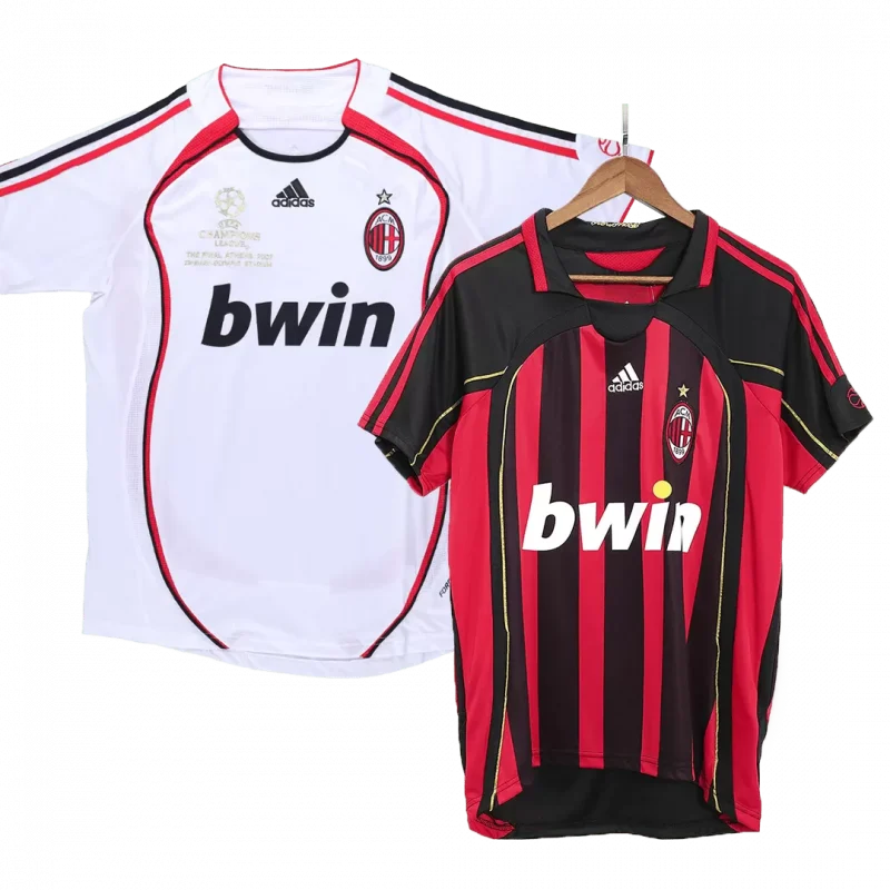 AC Milan Home Retro Jersey 2006/07 & AC Milan Away Retro Jersey 2006/07 - UCL