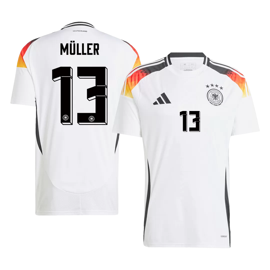 MÜLLER #13 Germany Home Soccer Jersey EURO