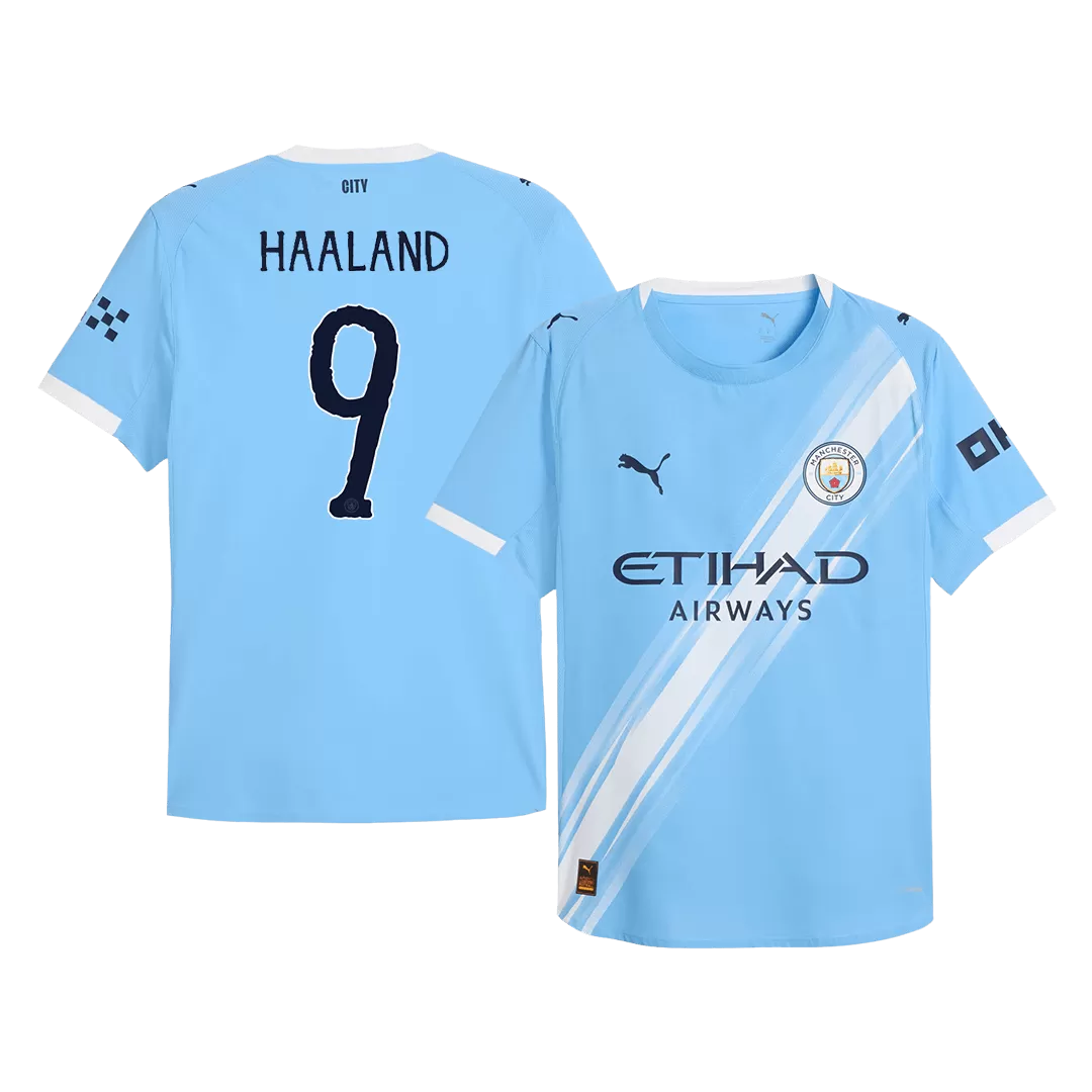 HAALAND #9 Manchester City Home Authentic Soccer Jersey 2025/26 - Club World Cup