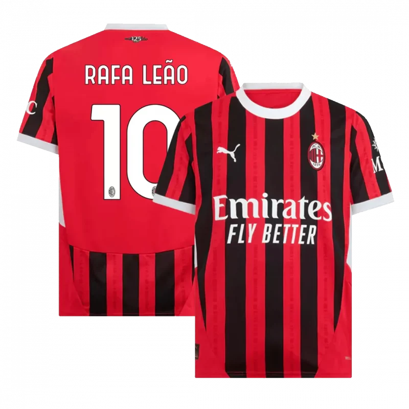 RAFA LEÃO #10 AC Milan Home Soccer Jersey