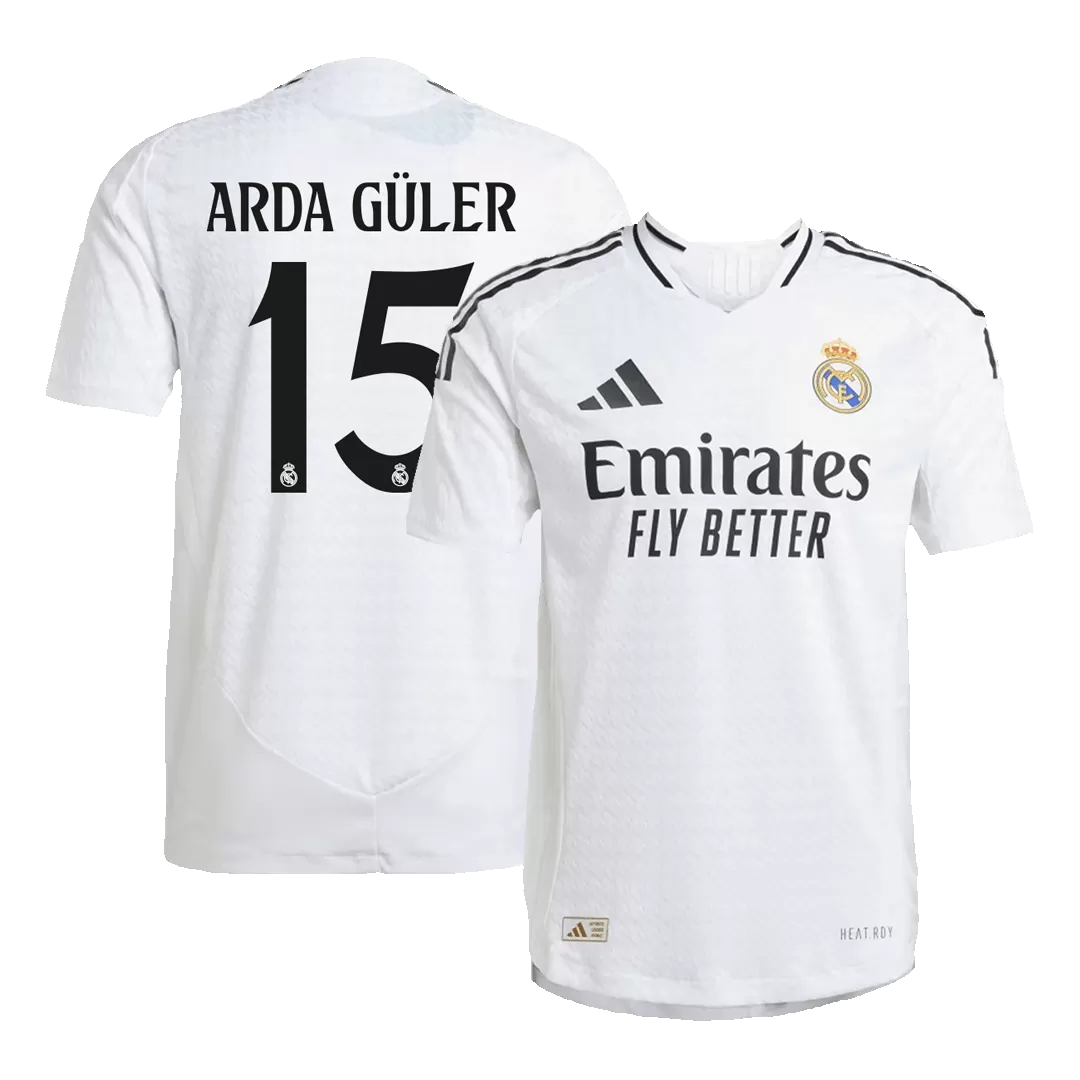 ARDA GÜLER #15 Real Madrid Home Authentic Soccer Jersey