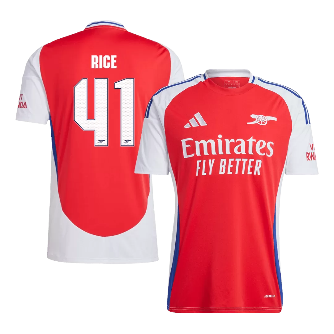 RICE #41 Arsenal Home Soccer Jersey - UCL