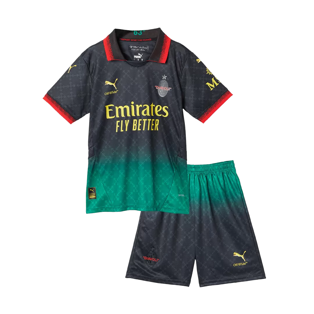 AC Milan Fourth Away Kids Soccer Jerseys Kit - Image 3