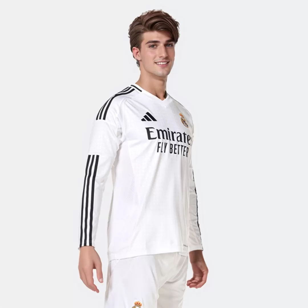 Real Madrid Home Long Sleeve Jersey - Image 3