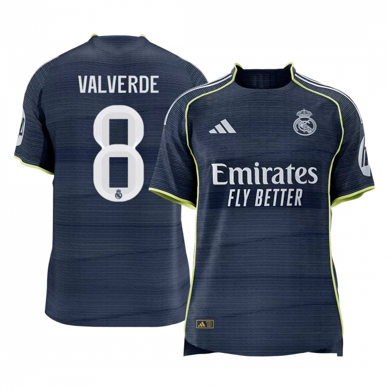 VALVERDE #8 Real Madrid Away Authentic Soccer Jersey 2025/26