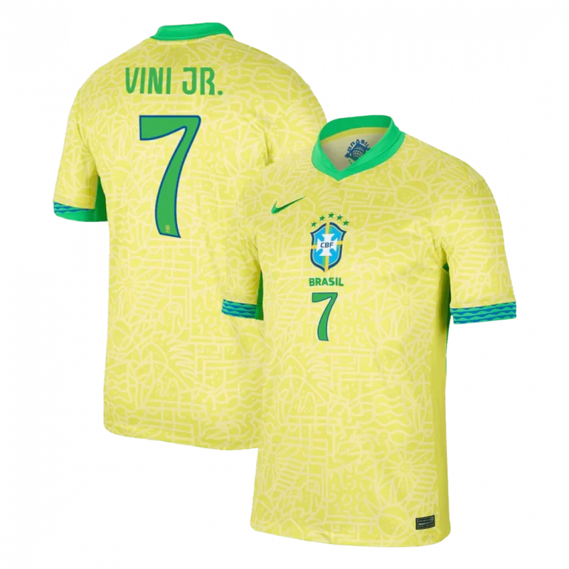 VINI JR. #7 Brazil Home Soccer Jersey Copa America