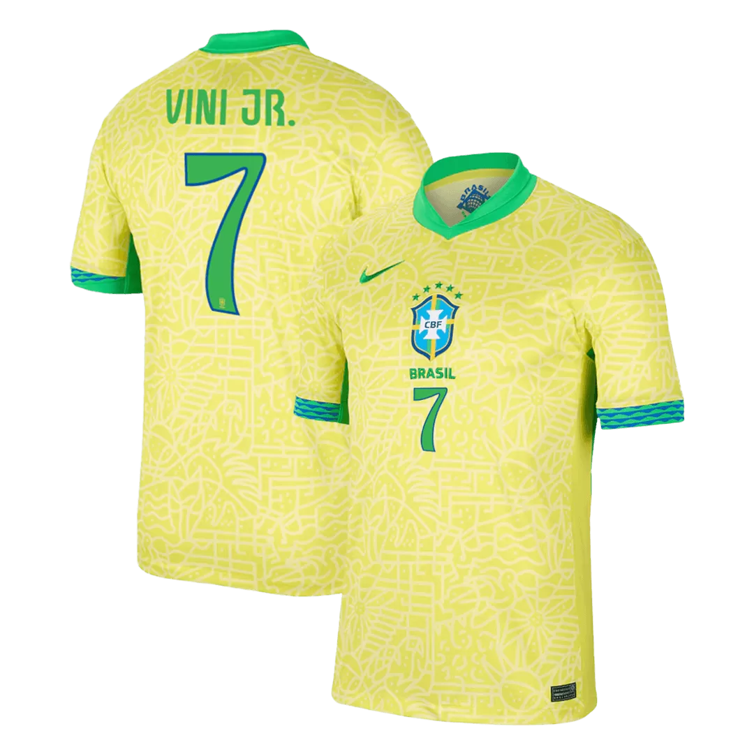 VINI JR. #7 Brazil Home Soccer Jersey Copa America