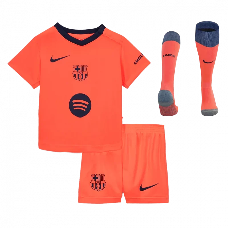 Barcelona Third Away Kids Soccer Jerseys Full Kit 2025/26
