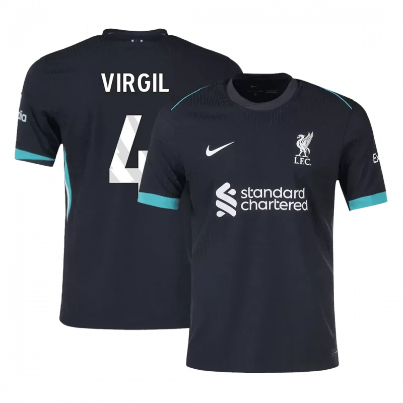 VIRGIL #4 Liverpool Away Authentic Soccer Jersey