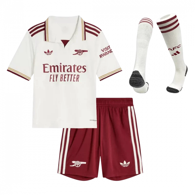Arsenal Third Away Kids Soccer Jerseys Full Kit 2025/26