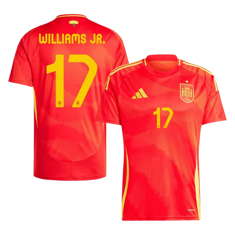 WILLIAMS JR. #17 Spain Home Soccer Jersey EURO