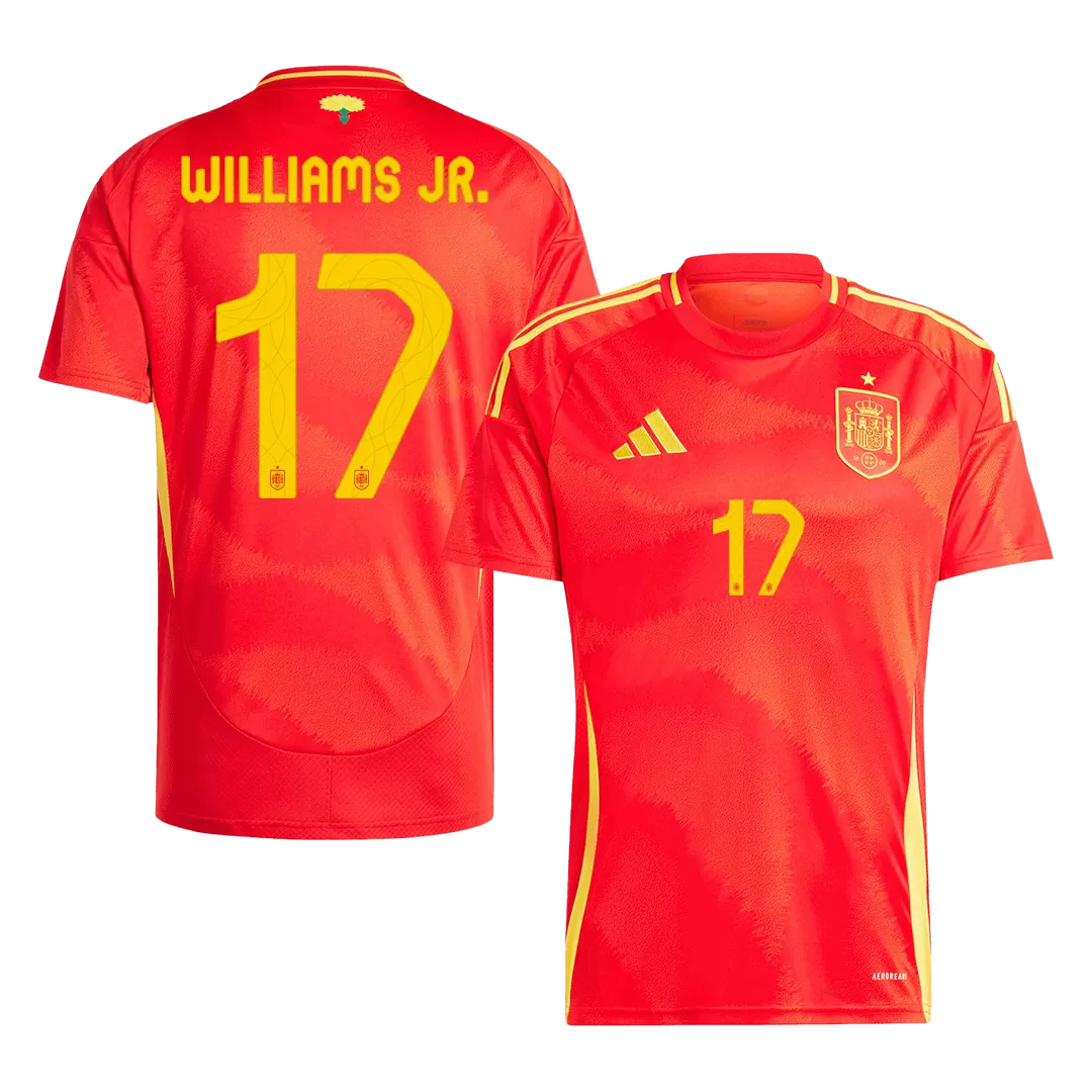 WILLIAMS JR. #17 Spain Home Soccer Jersey EURO