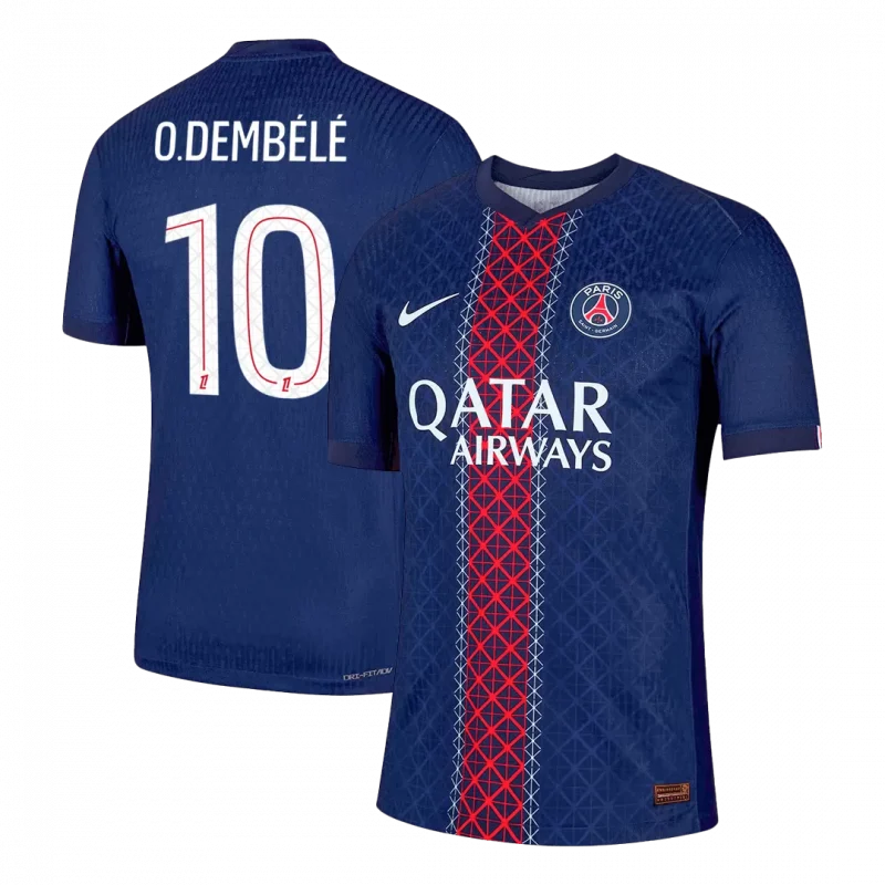 O.DEMBÉLÉ #10 PSG Home Authentic Soccer Jersey 2025/26