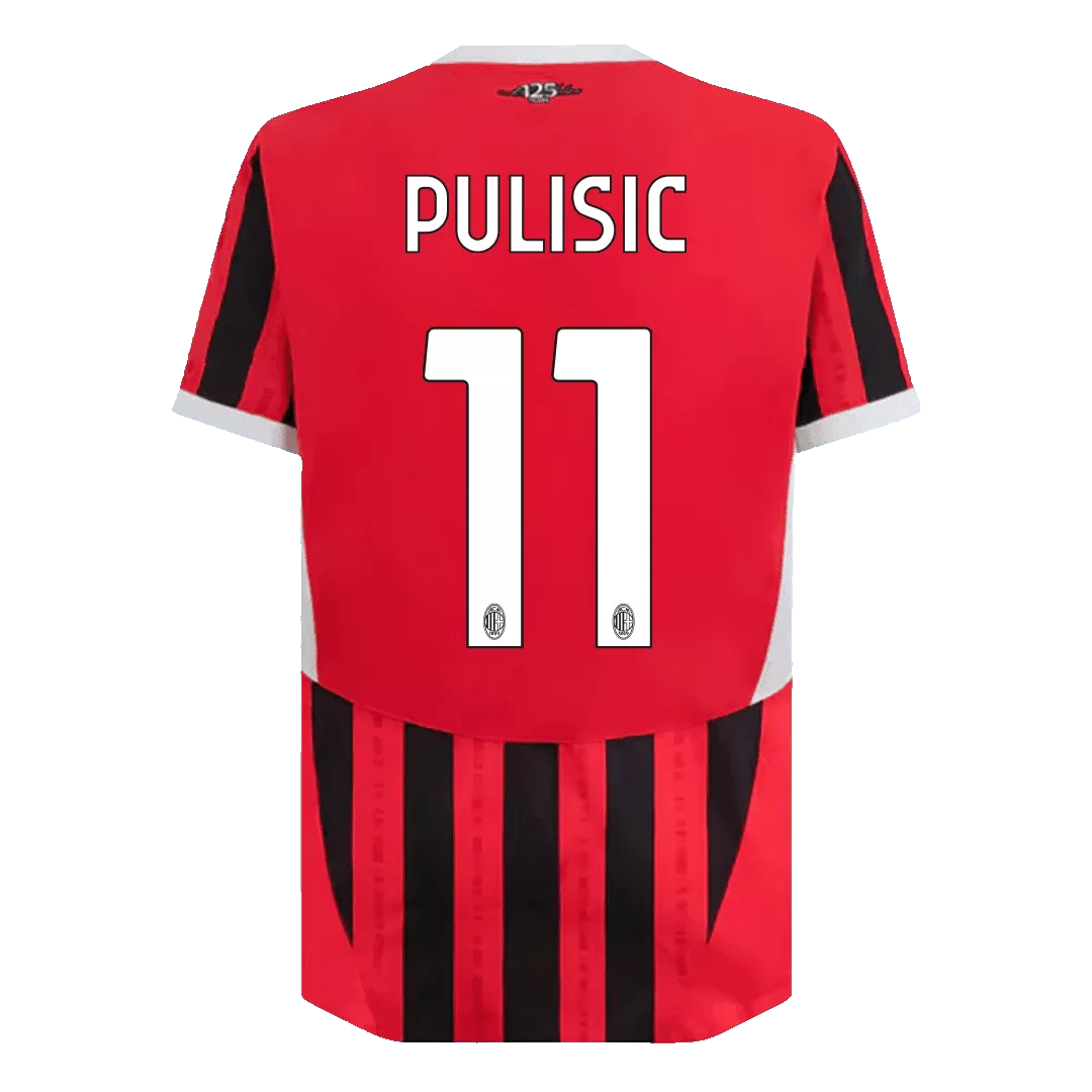 PULISIC #11 AC Milan Home Authentic Soccer Jersey - Image 3