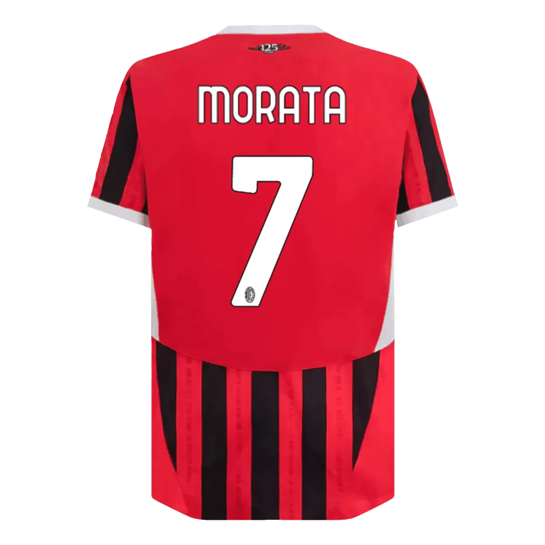 MORATA #7 AC Milan Home Authentic Soccer Jersey - Image 3