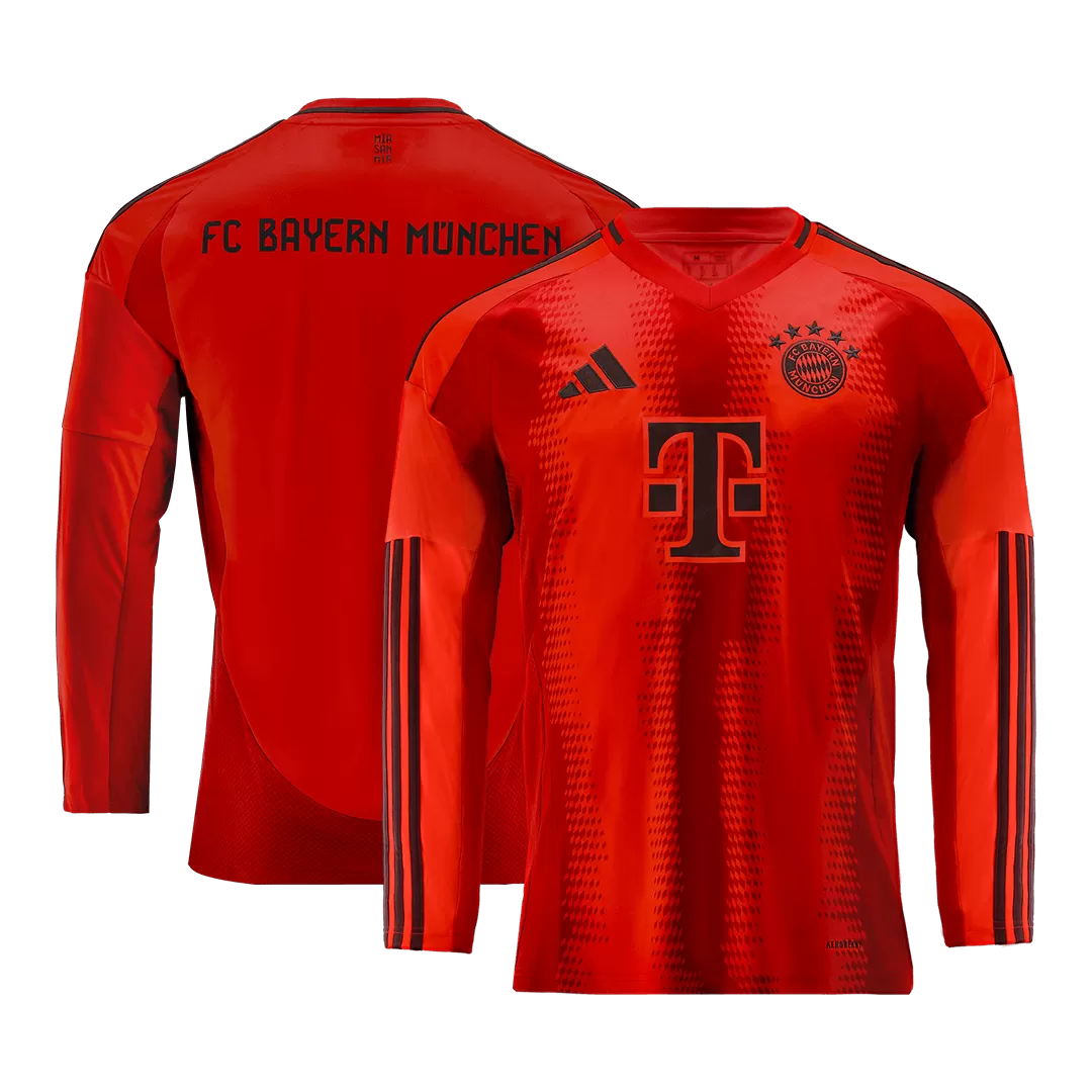 Bayern Munich Home Long Sleeve Soccer Jersey - Image 16