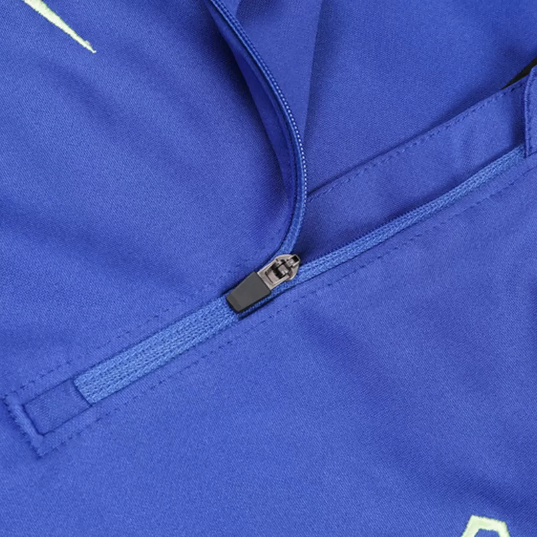 Barcelona 1/4 Zip Tracksuit Blue - Image 5