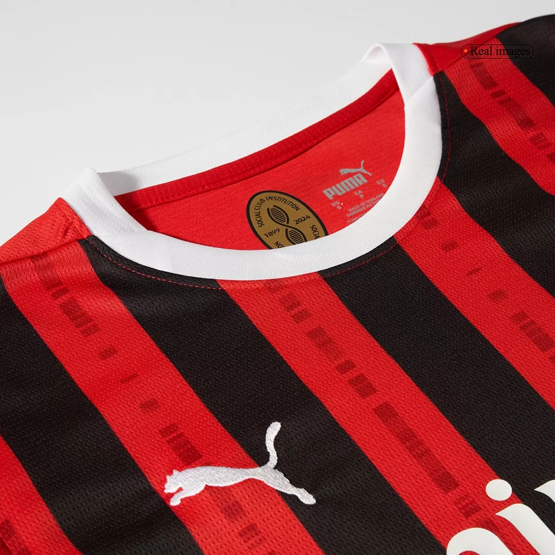 AC Milan Home Long Sleeve Soccer Jersey - Image 7
