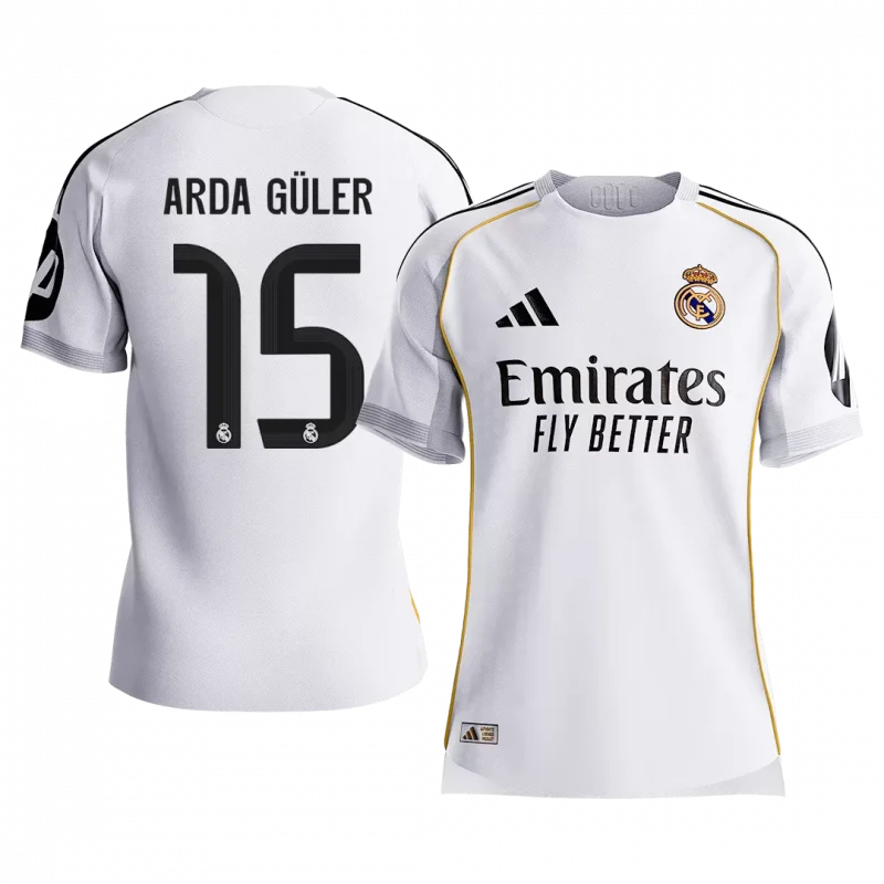 ARDA GÜLER #15 Real Madrid Home Player Version Jersey 2025/26