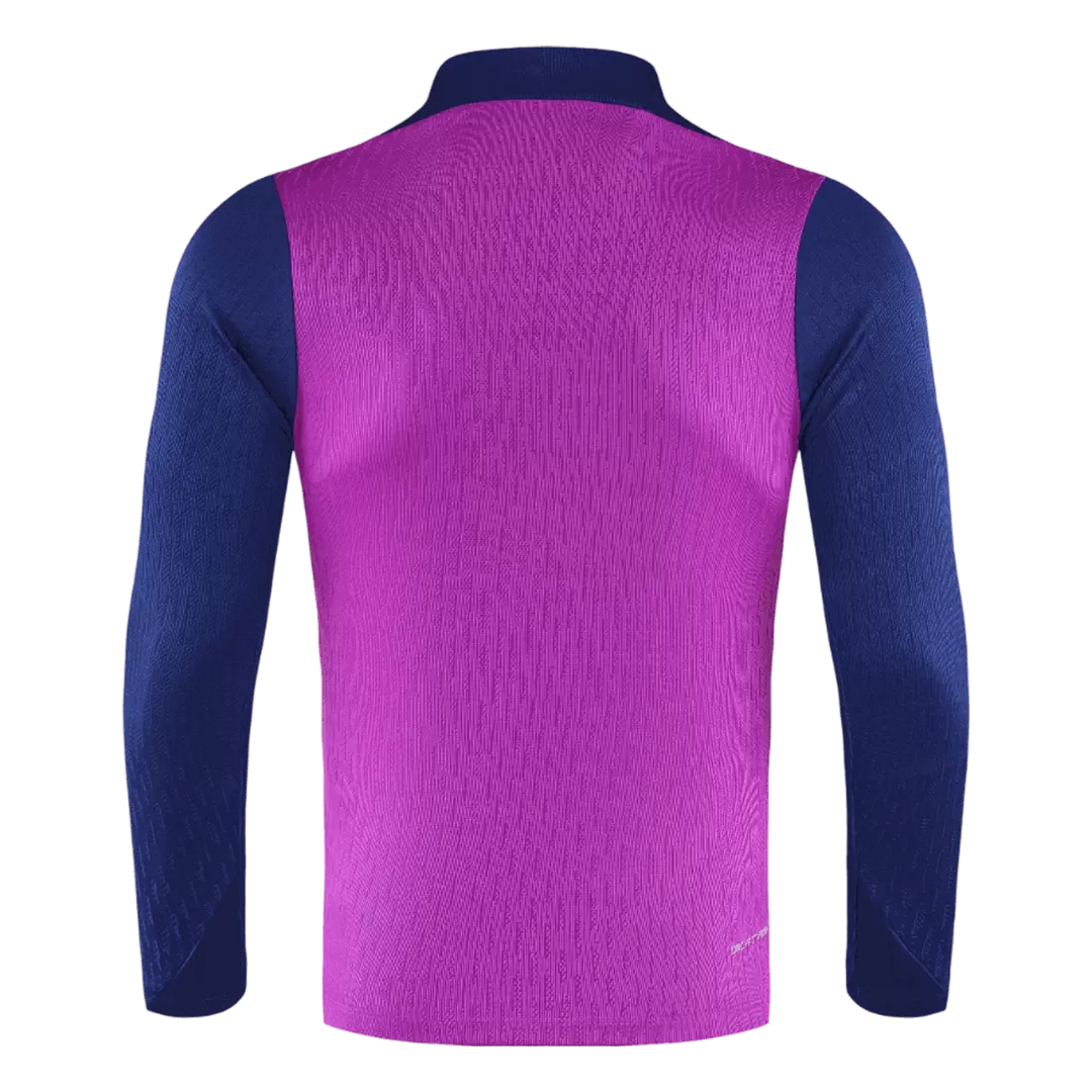 Barcelona 1/4 Zip Tracksuit 2025/26 Kids Purple - Image 4