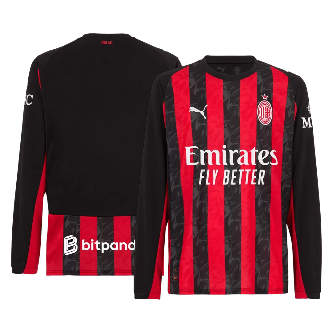 AC Milan Home Long Sleeve Jersey 2025/26 - Image 3