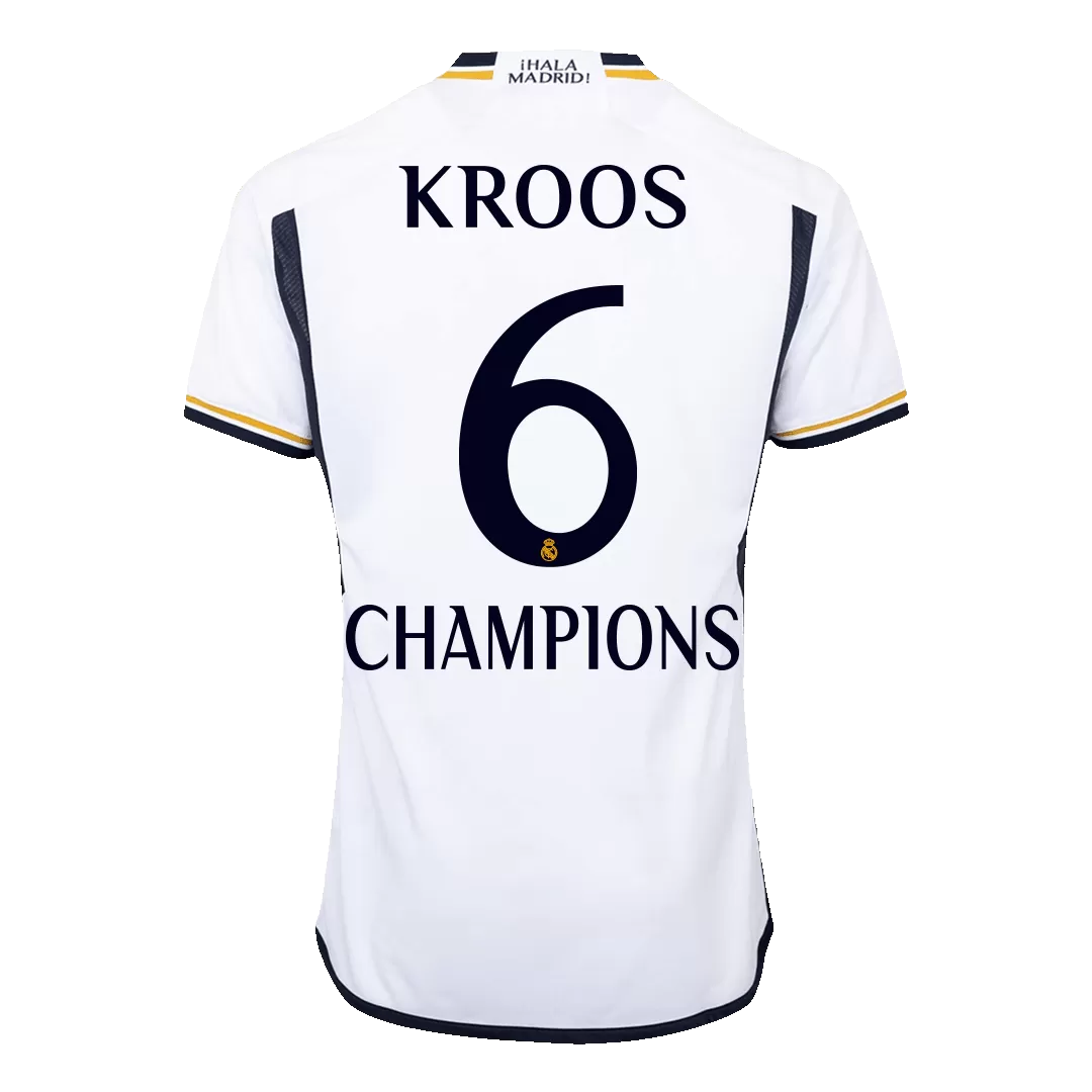 KROOS #6 CHAMPIONS Real Madrid Home Authentic Soccer Jersey 2023/24 - Image 2
