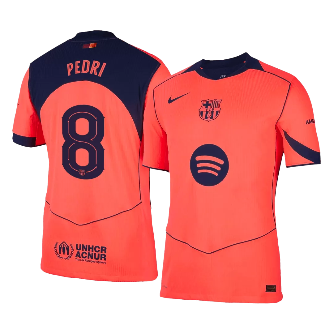 PEDRI #8 Barcelona Third Away Authentic Soccer Jersey 2025/26 - UCL
