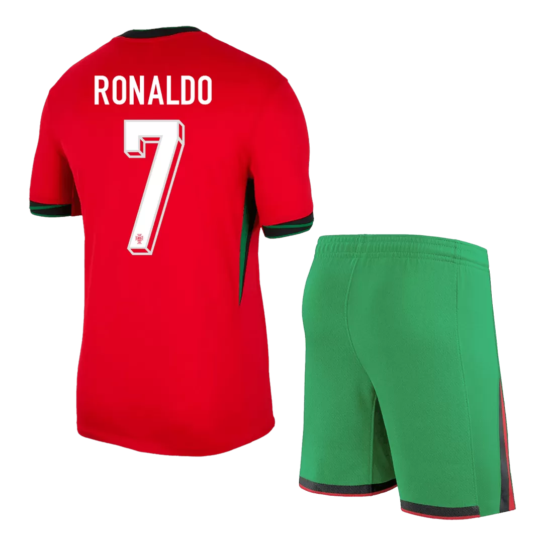 RONALDO #7 Portugal Home Jerseys Kit EURO - Image 2