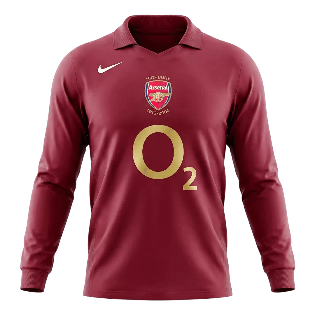 Retro Soccer Jersey Arsenal Home Long Sleeve 2005/06