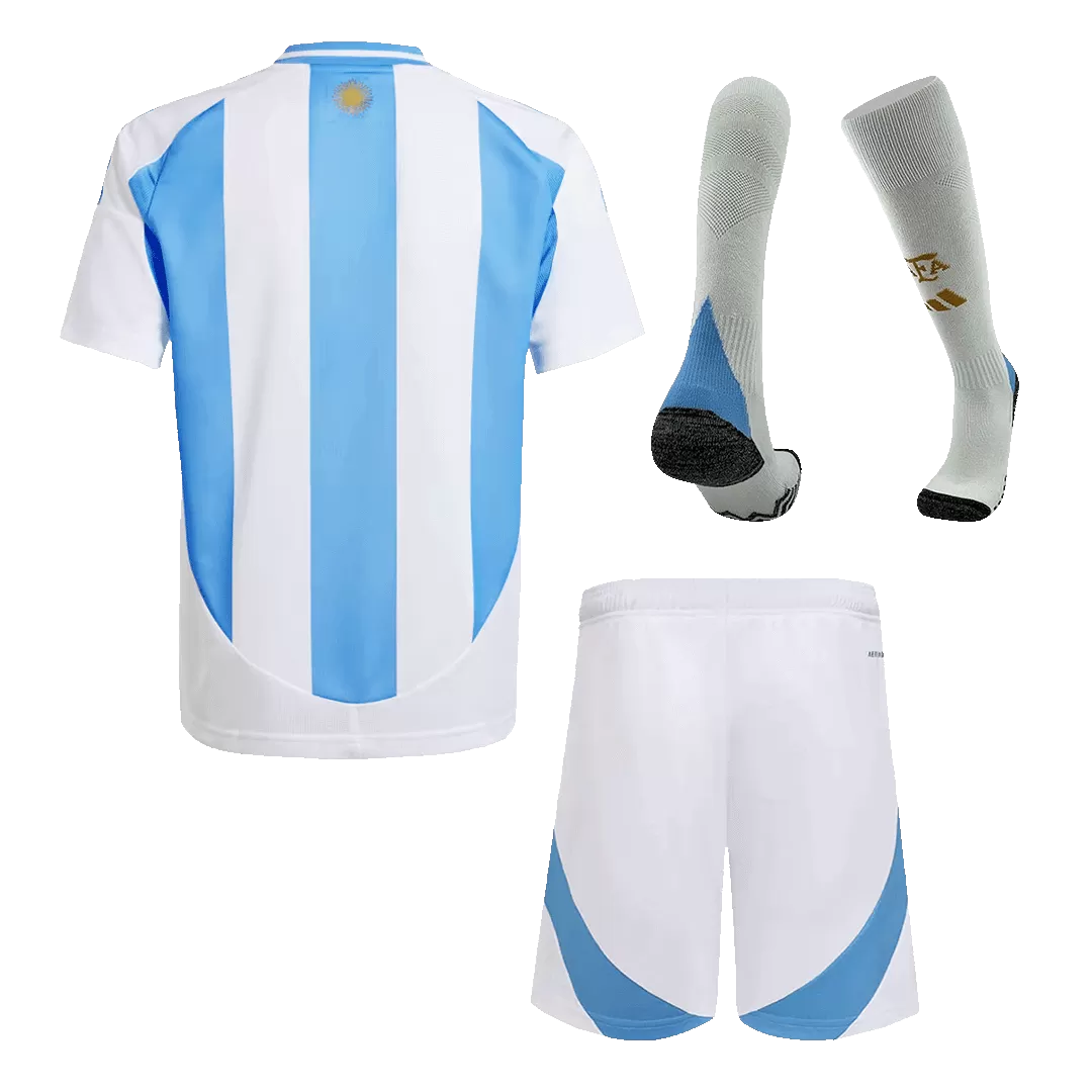 Argentina Home Kids Soccer Jerseys Full Kit - Image 2
