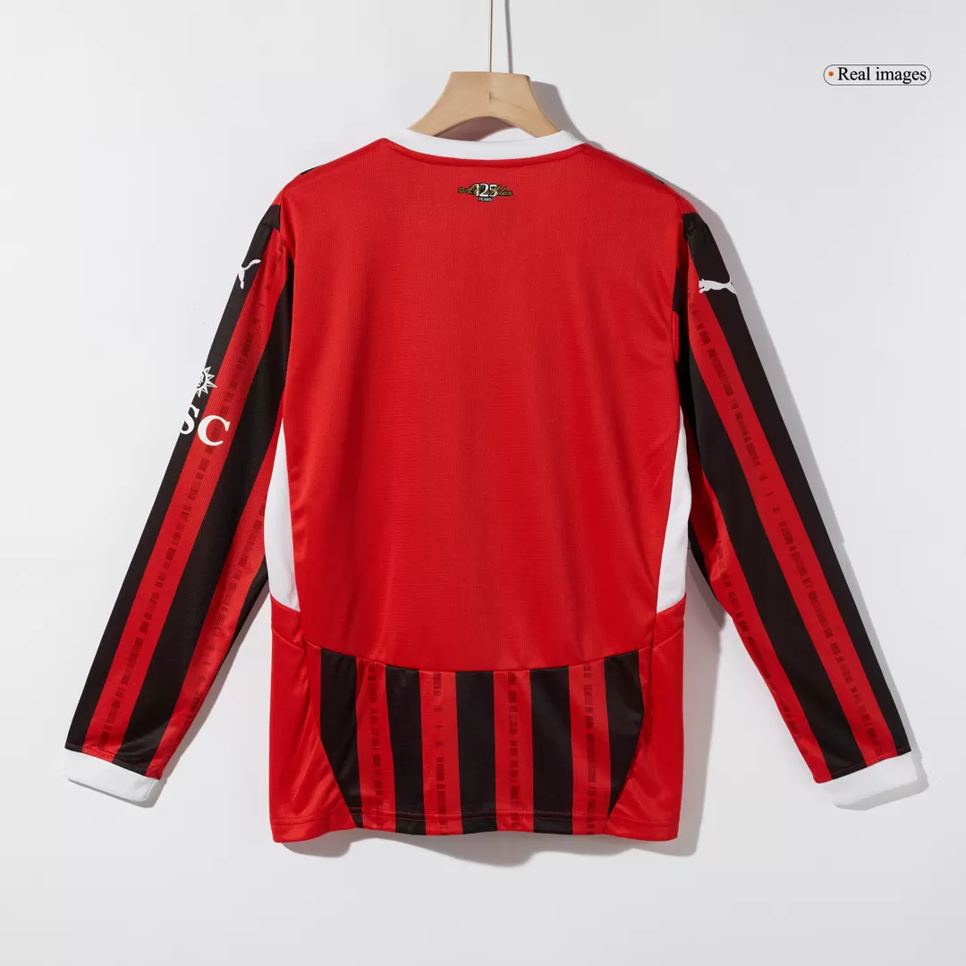 AC Milan Home Long Sleeve Soccer Jersey - Image 6
