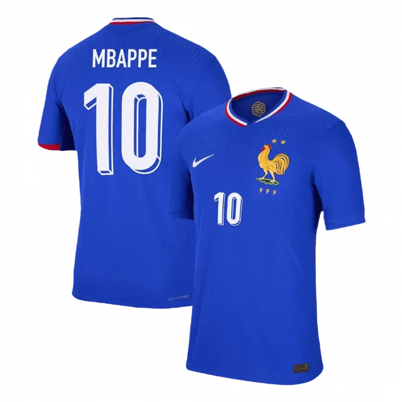 MBAPPE #10 France Home Authentic Soccer Jersey EURO