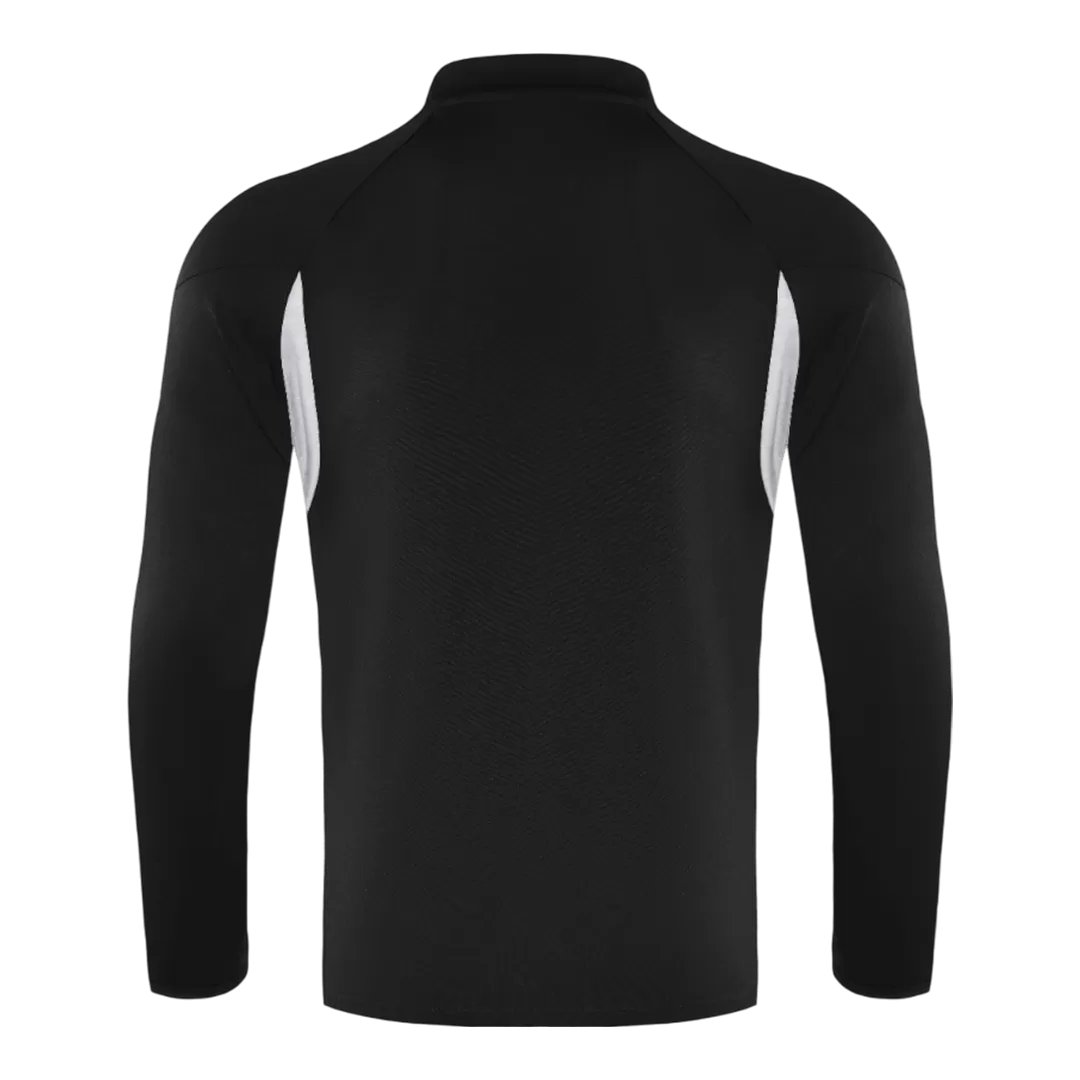 Real Madrid 1/4 Zip Tracksuit 2025/26 Kids Black - Image 4