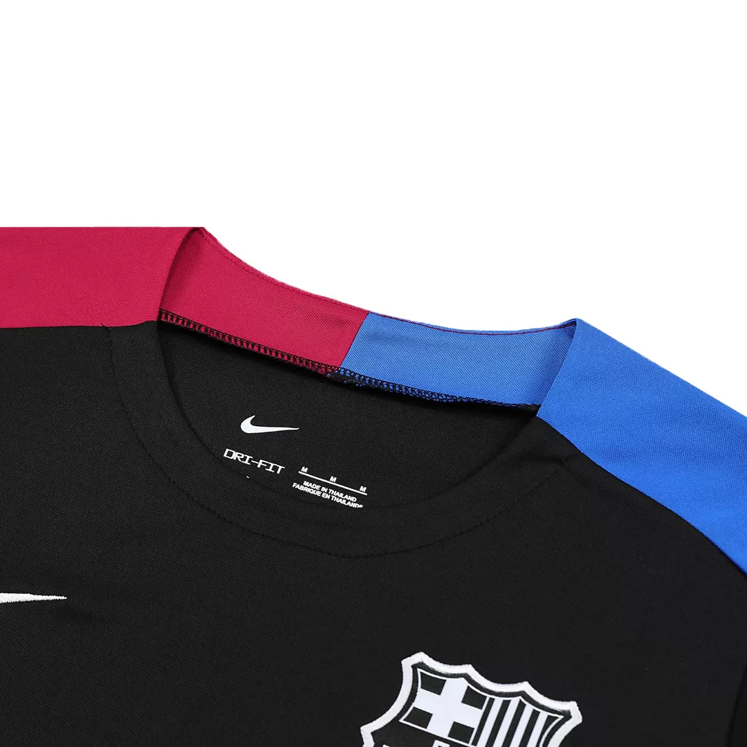 Barcelona Pre-Match Soccer Jersey Black - Image 4