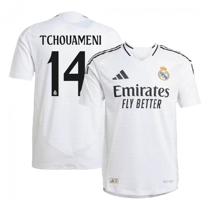 TCHOUAMENI #14 Real Madrid Home Authentic Soccer Jersey