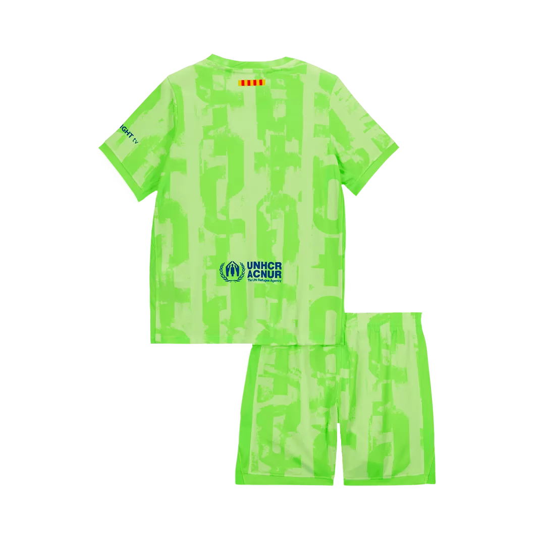 Barcelona Third Away Kids Soccer Jerseys Kit - UCL (Spotify Logo Without Text) - Image 2