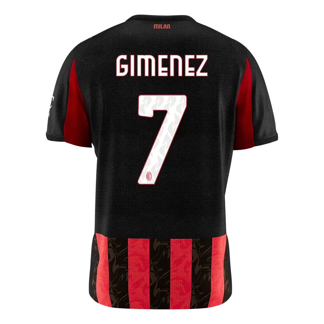 GIMENEZ #7 AC Milan Home Soccer Jersey 2025/26 - Image 2