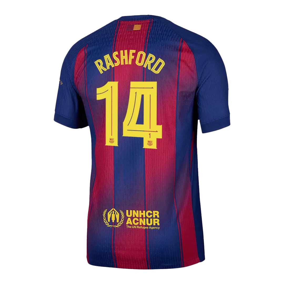 RASHFORD #14 Barcelona Home Authentic Soccer Jersey 2025/26 - UCL - Image 3