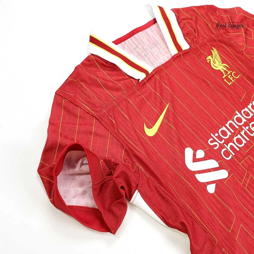 M.SALAH #11 Liverpool Home Authentic Soccer Jersey - Image 6