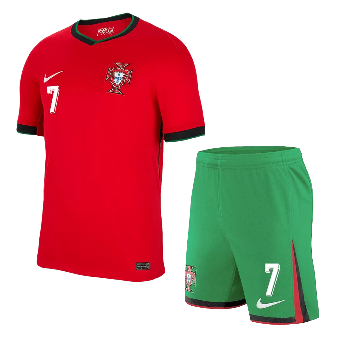 RONALDO #7 Portugal Home Jerseys Kit EURO