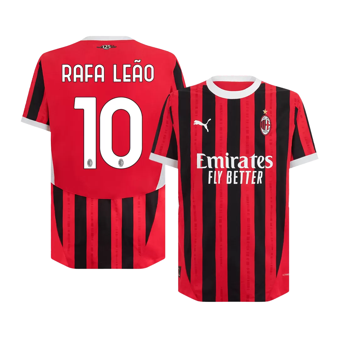 RAFA LEÃO #10 AC Milan Home Authentic Soccer Jersey
