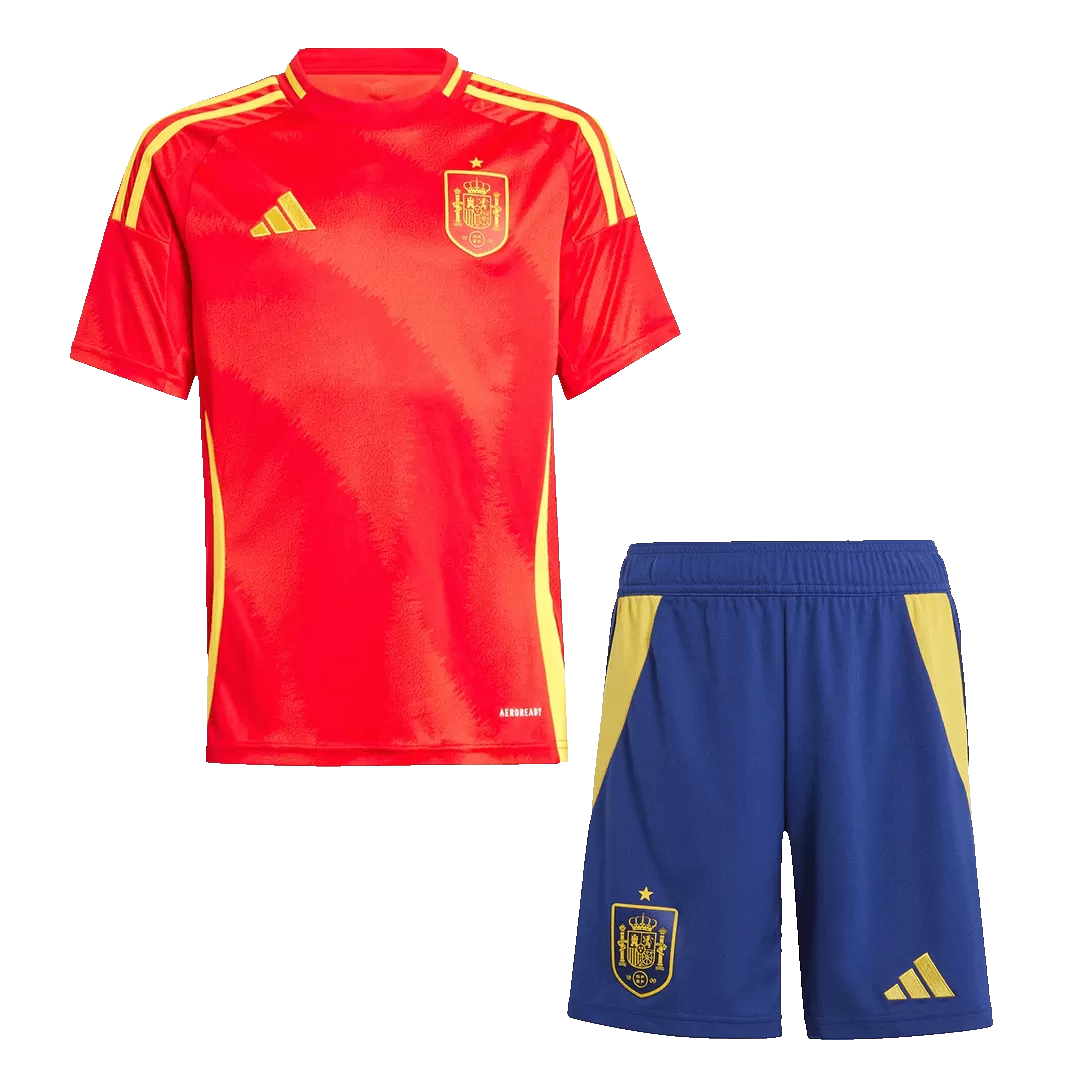 Spain Home Kids Soccer Jerseys Kit EURO