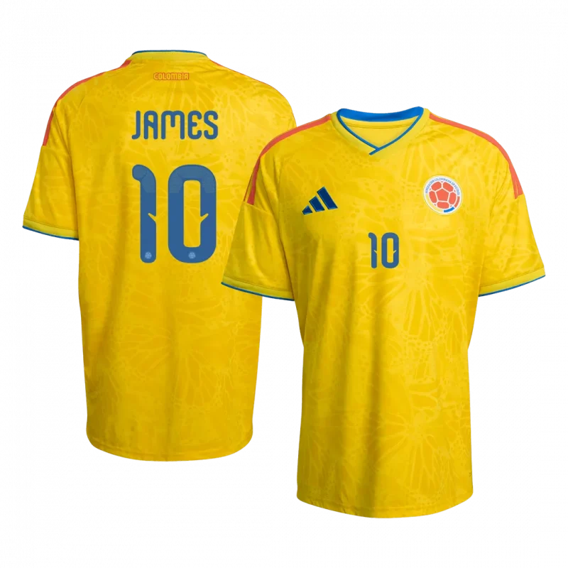 JAMES #10 Colombia Home Soccer Jersey World Cup 2026