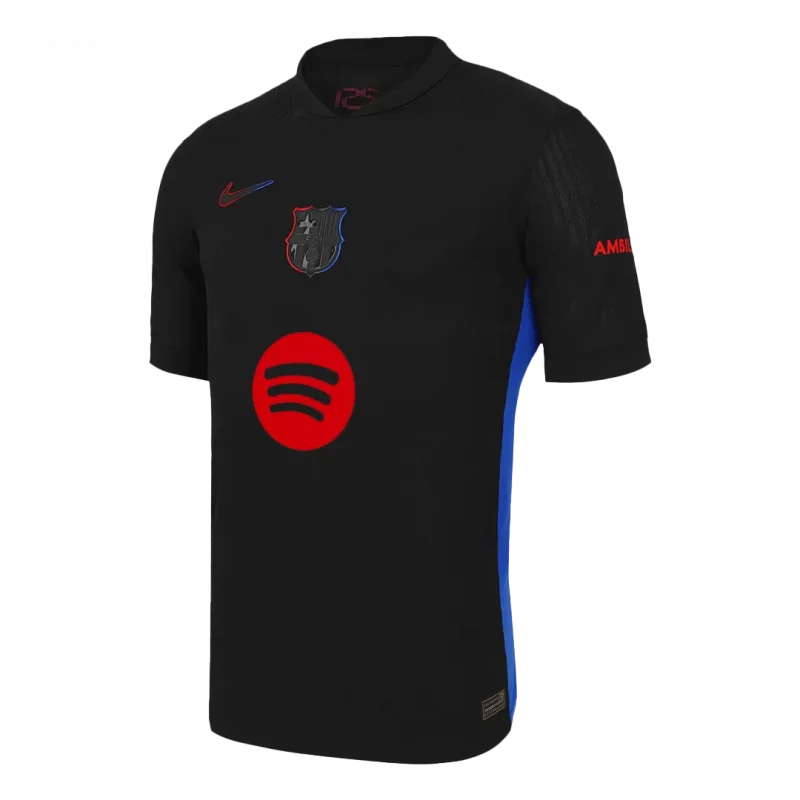 Barcelona Away Authentic Soccer Jersey - Spotify Logo Without Text