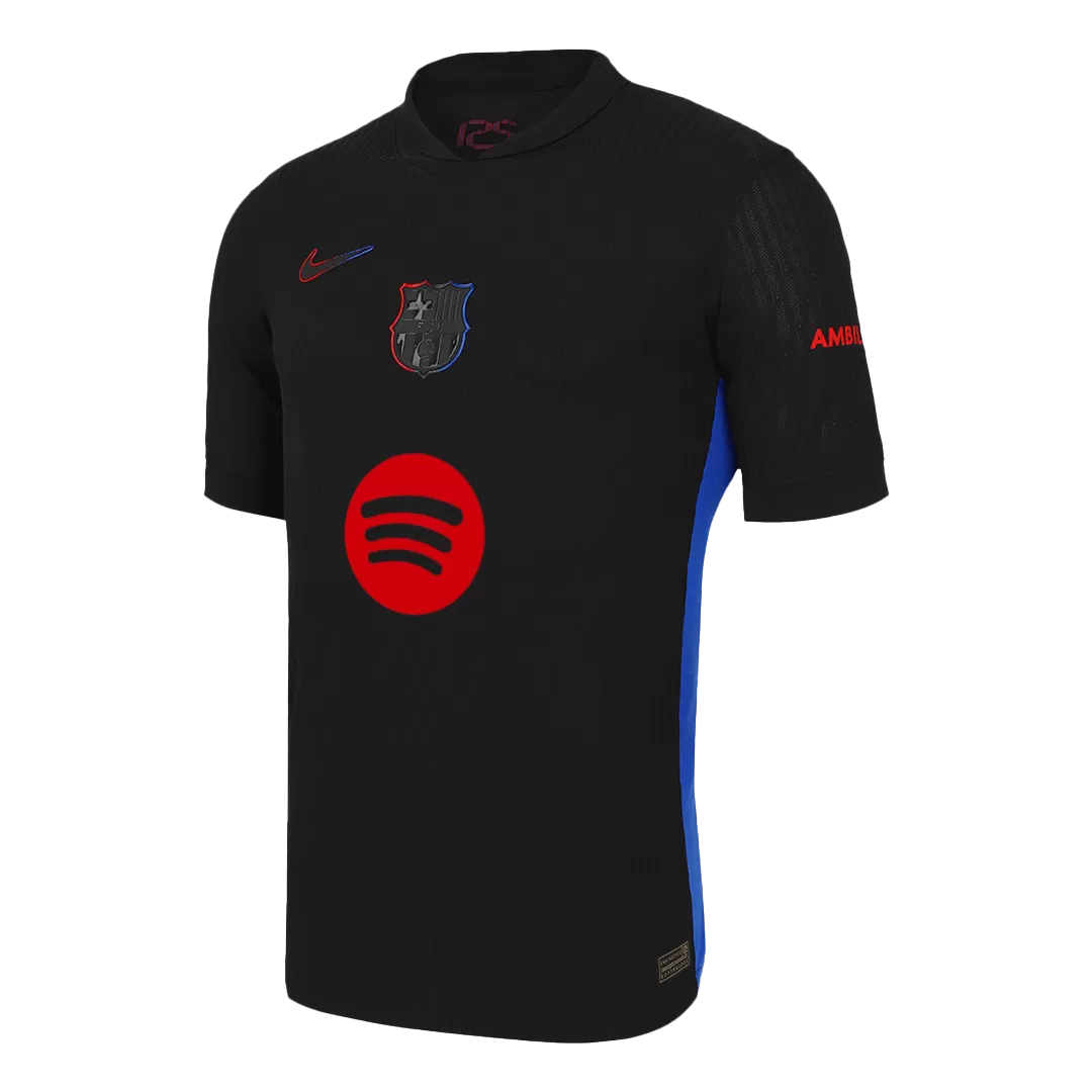Barcelona Away Authentic Soccer Jersey - Spotify Logo Without Text